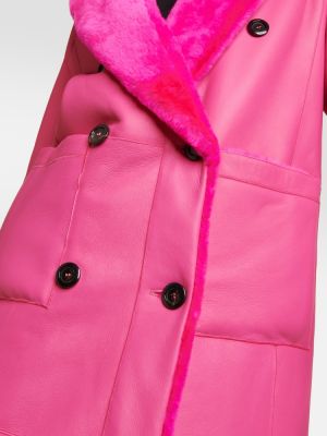 Płaszcz dwustronny Blancha różowy