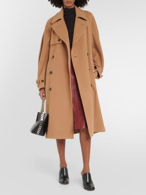 Manteau en laine Stella Mccartney marron