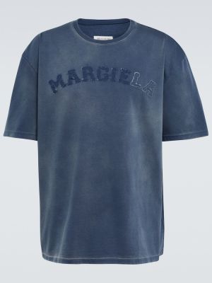 Памучна тениска Maison Margiela синьо