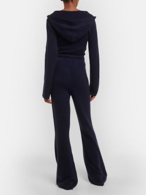 Kašmírové hedvábné kalhoty Gabriela Hearst modré