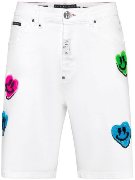 Bermuda kratke hlače s potiskom Philipp Plein bela