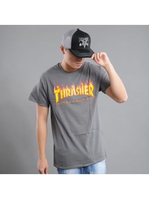 Tričko s krátkými rukávy Thrasher šedé