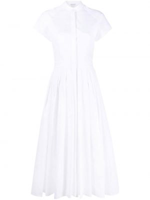 Bavlněné šaty Alexander Mcqueen bílé