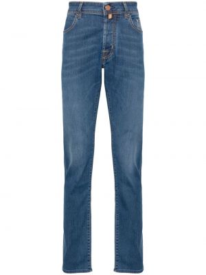 Slim fit skinny džíny s nízkým pasem Jacob Cohen modré