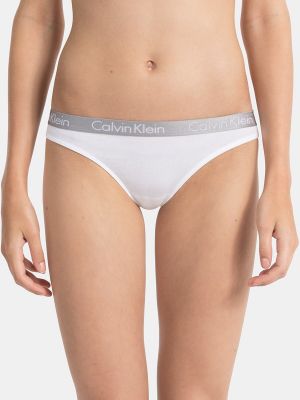 Tangas de algodón Calvin Klein blanco