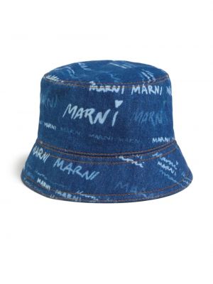 Cepure ar apdruku Marni zils