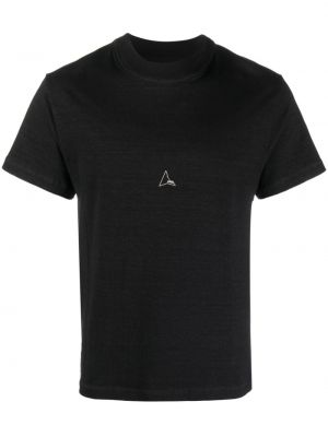 T-shirt mit stickerei mit rundem ausschnitt Roa schwarz