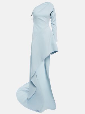 Asymetrické dlouhé šaty Maticevski modrá