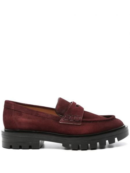 Ruskind loafers Santoni rød