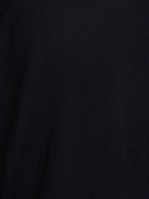 Suéter de lana de punto de cuello redondo Theory azul