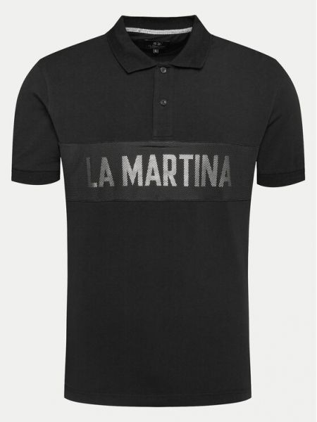Polo marškinėliai La Martina juoda