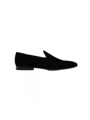Czarne aksamitne loafers Tagliatore