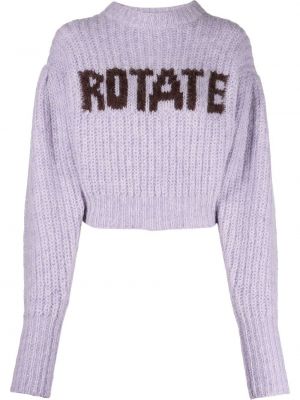 Pull en tricot à imprimé Rotate violet