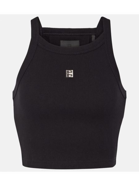 Crop top de tela jersey Givenchy negro