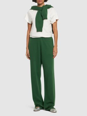 Pantaloni di cachemire in maglia Extreme Cashmere verde