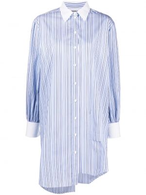 Robe chemise à rayures asymétrique Moschino
