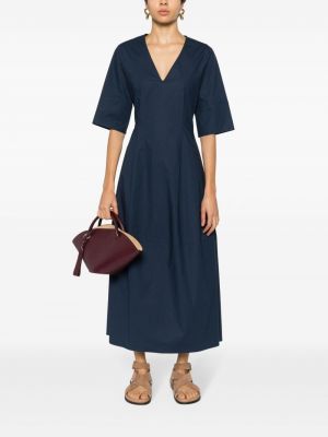Kleid mit v-ausschnitt ausgestellt Antonelli blau