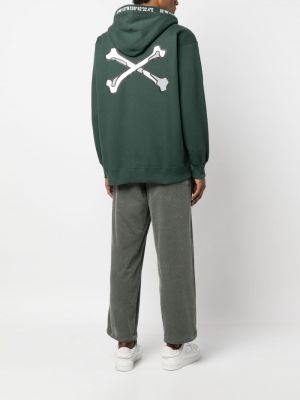 Kapučdžemperis ar rāvējslēdzēju Wtaps zaļš