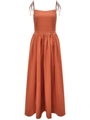 Памучна миди рокля 12 Storeez оранжево