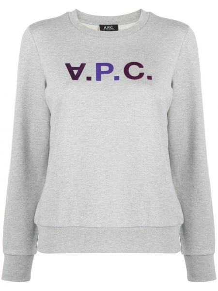 Trykt sweatshirt A.p.c. grå