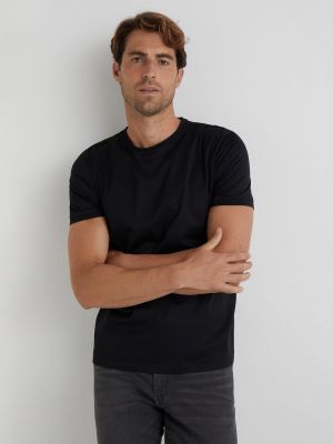 Camiseta de algodón Roberto Verino negro
