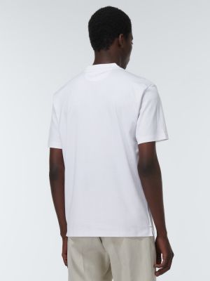 Camiseta de algodón de tela jersey Loro Piana blanco