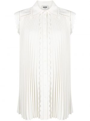 Плисирана мини рокля Claudie Pierlot бяло