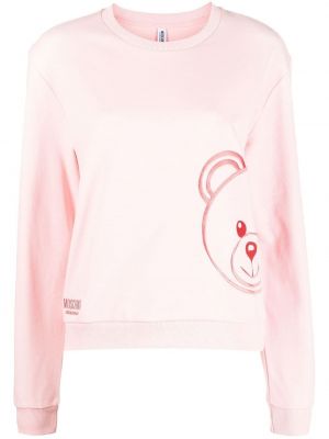 Trykt sweatshirt Moschino rosa