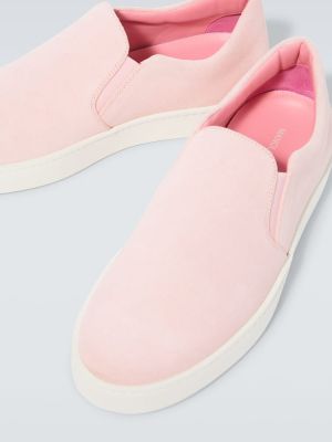 Cipele od brušene kože slip-on Manolo Blahnik ružičasta