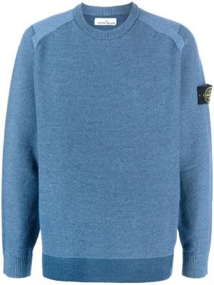 Пуловер с кръгло деколте Stone Island синьо