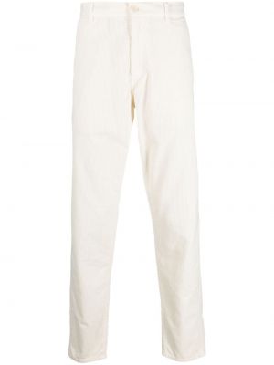Pantalon en velours côtelé en coton Aspesi blanc