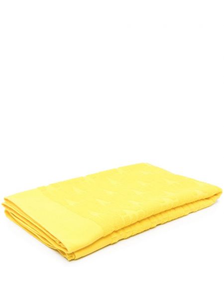 Žakárové bavlnené plavky Moschino žltá