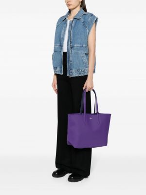 Beidseitig tragbare shopper handtasche Lacoste lila