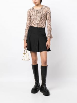 Przezroczysta bluzka w kwiatki koronkowa Chanel Pre-owned różowa