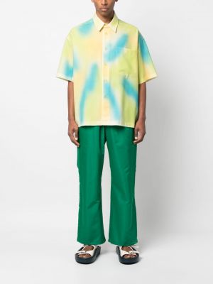 Košile s potiskem s abstraktním vzorem Bonsai zelená