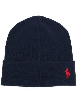 Siuvinėtas siuvinėtas siuvinėtas kepurė Polo Ralph Lauren mėlyna