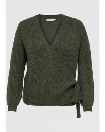 ONLY Carmakoma Sweater Karin 15252992 Zöld Regular Fit