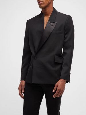Мужская асимметричная куртка-смокинг с нашивками Alexander McQueen