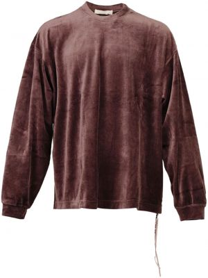 Velours sweatshirt mit print Mastermind World braun