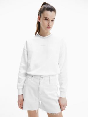 Пуловер Calvin Klein бяло