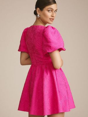 Платье мини с v-образным вырезом Sachin & Babi розовое