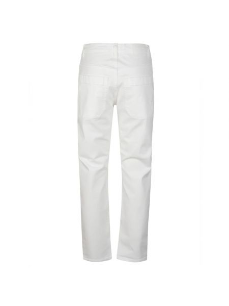 Pantalones chinos de seda Pinko blanco