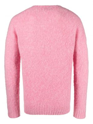 Vilnas džemperis ar apaļu kakla izgriezumu Mackintosh rozā