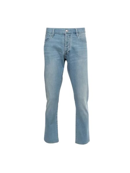 Jeansy bawełniane Armani Pre-owned niebieskie