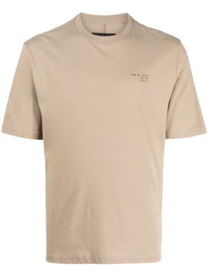 Raštuotas marškinėliai Rag & Bone ruda
