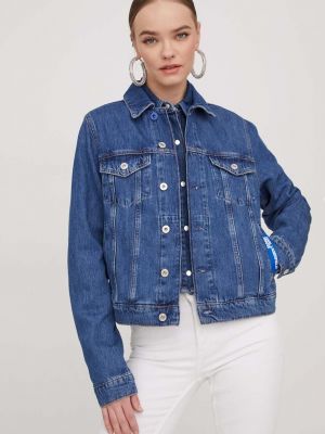 Džínová bunda Karl Lagerfeld Jeans modrá