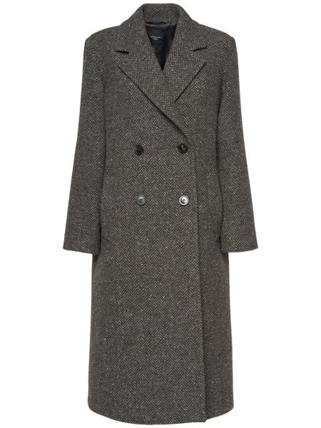 Kappa i ull i tweed Weekend Max Mara svart