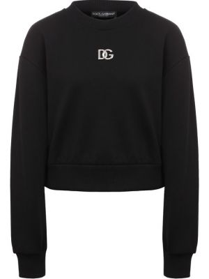 Хлопковый свитшот Dolce & Gabbana черный