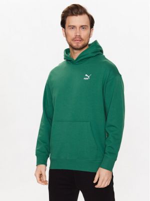 Laza szabású pulóver Puma zöld