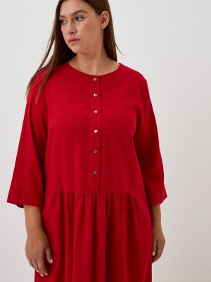 Платье-рубашка Cleo красное